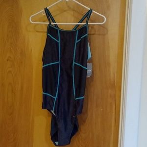Athleta Dive In 1 piece swimsuit XLT NWT